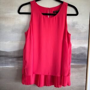 Banana Republic Hot Pink Ruffled Sleeveless Tank - XS